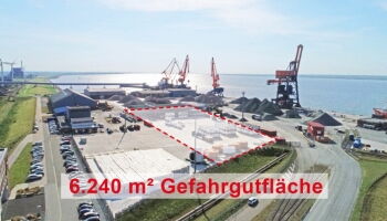 Gefahrgutfläche im Brunsbütteler Elbehafen